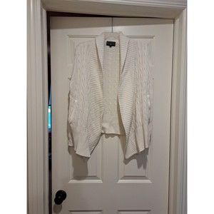 Duffield Lane 'Campbell' Knit Cashmere Blend Cardigan In Ivory Size Small